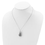 Antiqued FW Cultured Pearls of Wisdom 18in Necklace Charm Pendant in Real 925 Sterling Silver