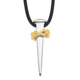 No Greater Love Nail 16 Inch Necklace Charm Pendant in Real 925 Sterling Silver