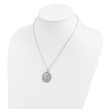 Antiqued Tree Of Life Symbol Necklace Charm Pendant in Real 925 Sterling Silver