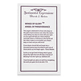 CZ Antiqued Angel of Perseverance 18in Necklace Charm Pendant in Real 925 Sterling Silver