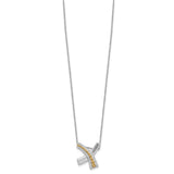 Sealed With a Kiss 18in Necklace Charm Pendant in Real 925 Sterling Silver