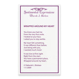 CZ Wrapped Around My Heart 18in Necklace Charm Pendant in Real 925 Sterling Silver