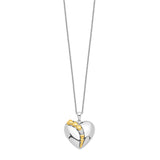 I Love You More Each Day Heart 18 inch Necklace with Poem Card Charm Pendant in Real 925 Sterling Silver