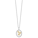 Hand Prints 18in Necklace Charm Pendant in Real 925 Sterling Silver