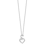 CZ Journey of Friendship 18in Necklace Charm Pendant in Real 925 Sterling Silver