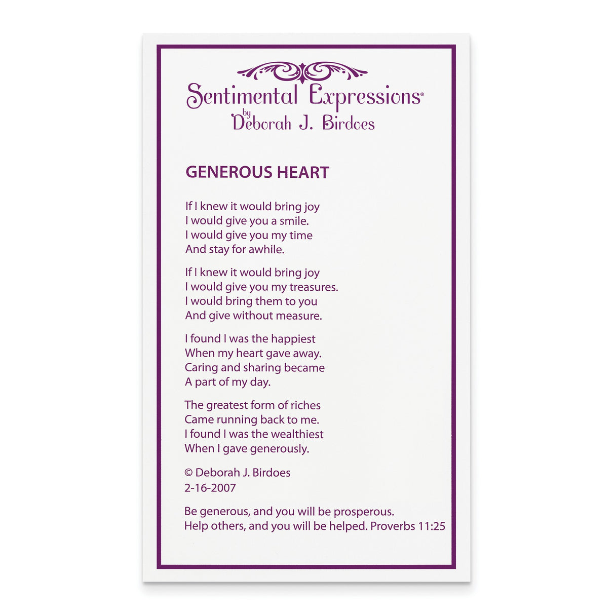 Rose Quartz Generous Heart 18 inch Necklace with Poem Card Charm Pendant in Real 925 Sterling Silver