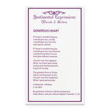 Rose Quartz Generous Heart 18 inch Necklace with Poem Card Charm Pendant in Real 925 Sterling Silver