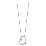 Antiqued CZ Love You Mom 18in Necklace Charm Pendant in Real 925 Sterling Silver