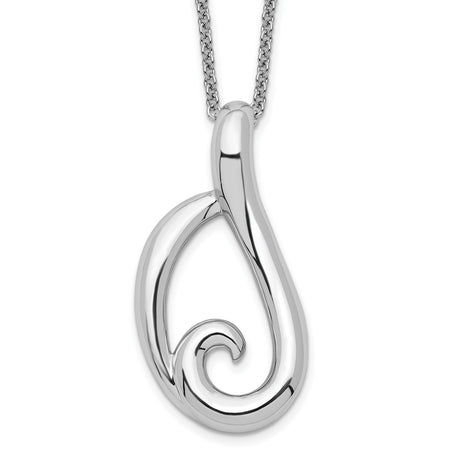 Friendship 18in Necklace Charm Pendant in Real 925 Sterling Silver