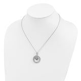 Antiqued Serve One Another 18in Necklace Charm Pendant in Real 925 Sterling Silver