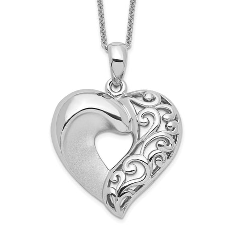 Close To My Heart 18in Necklace Charm Pendant in Real 925 Sterling Silver