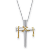 and It Is Finished 18in Necklace Charm Pendant in Real 925 Sterling Silver