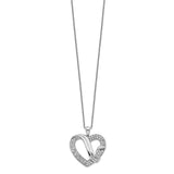 CZ Forever Grateful 18in Necklace Charm Pendant in Real 925 Sterling Silver