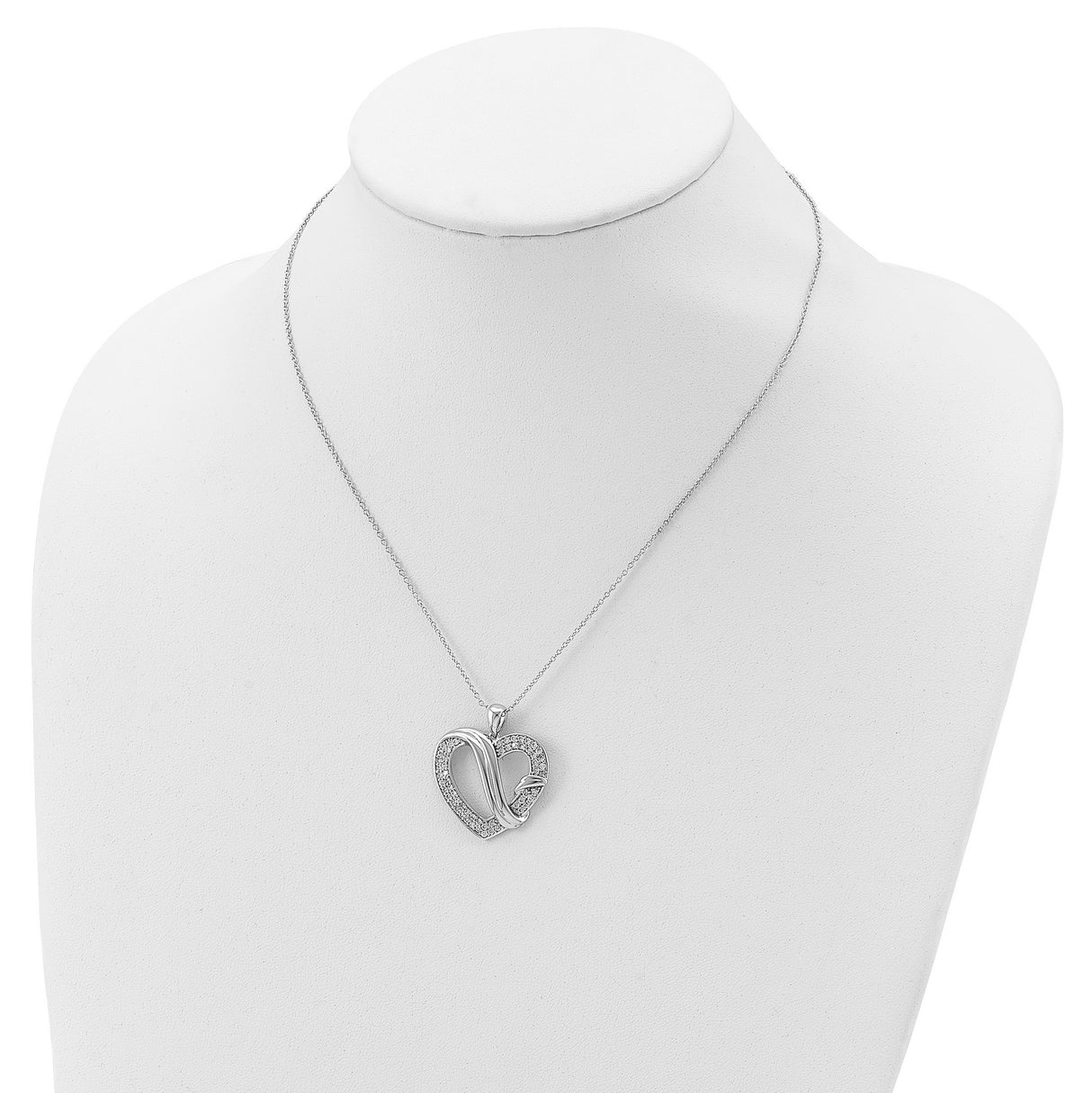 CZ Forever Grateful 18in Necklace Charm Pendant in Real 925 Sterling Silver