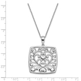 I Care About What You Are Going Through 18 Necklace Charm Pendant in Real 925 Sterling Silver