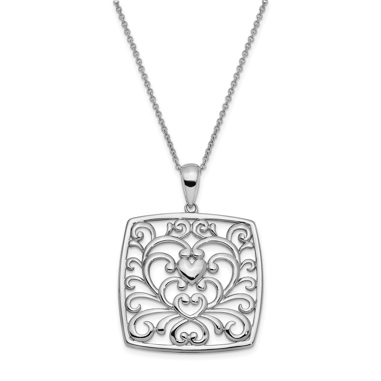 I Care About What You Are Going Through 18 Necklace Charm Pendant in Real 925 Sterling Silver