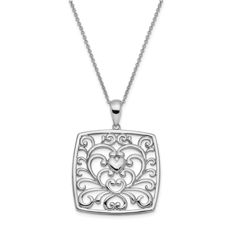 I Care About What You Are Going Through 18 Necklace Charm Pendant in Real 925 Sterling Silver