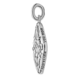 Antiqued I Appreciate You Mom 18in Necklace Charm Pendant in Real 925 Sterling Silver