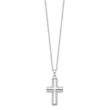 Antiqued Cross Ash Holder 18 Inch Necklace Charm Pendant in Real 925 Sterling Silver