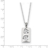 Antiqued Girlfriends Two 18in Necklace Charm Pendant in Real 925 Sterling Silver