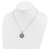 A Friend For All Seasons 18 Fleur de lis Necklace Charm Pendant in Real 925 Sterling Silver