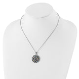 CZ Kaleidoscope Of Wishes 18in Necklace Charm Pendant in Real 925 Sterling Silver