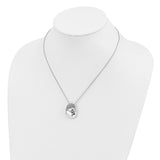 CZ Glimpse of my Heart Necklace Charm Pendant in Real 925 Sterling Silver