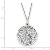 CZ Miracles 18in Butterfly Necklace Charm Pendant in Real 925 Sterling Silver