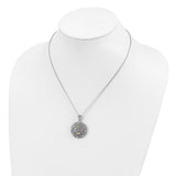 CZ Bliss 18in Necklace Charm Pendant in Real 925 Sterling Silver