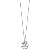Antiqued CZ Families Are Tied Together 18in Heart Necklace Charm Pendant in Real 925 Sterling Silver