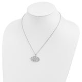 Antiqued I Believe In You 18in Star Necklace Charm Pendant in Real 925 Sterling Silver