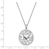 Antiqued Sending You My Love Heart 18 Inch Necklace Charm Pendant in Real 925 Sterling Silver