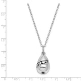 Antiqued Tear Of Love Ash Holder 18 Inch Necklace Charm Pendant in Real 925 Sterling Silver
