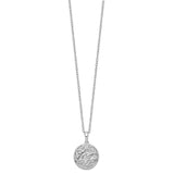 Tear in Circle Ash Holder 18 Inch Necklace Charm Pendant in Real 925 Sterling Silver