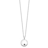 Tear in Circle Ash Holder 18 Inch Necklace Charm Pendant in Real 925 Sterling Silver