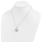 Tear in Circle Ash Holder 18 Inch Necklace Charm Pendant in Real 925 Sterling Silver