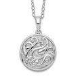 Tear in Circle Ash Holder 18 Inch Necklace Charm Pendant in Real 925 Sterling Silver