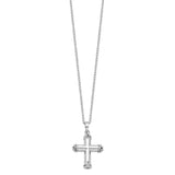 Antiqued Cross Ash Holder 18 Inch Necklace Charm Pendant in Real 925 Sterling Silver