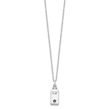 Antiqued Rectangle Box Cross Ash Holder 18 Inch Necklace Charm Pendant in Real 925 Sterling Silver