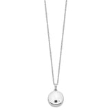 Black Paw Prints And Hearts On Round Ash Holder Necklace Charm Pendant in Real 925 Sterling Silver