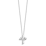 Confirmation Blessings Cross with Flying Dove Necklace Charm Pendant in Real 925 Sterling Silver