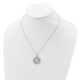 CZ My Special Friend 18in. Necklace Charm Pendant in Real 925 Sterling Silver