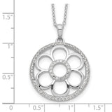 CZ My Special Friend 18in. Necklace Charm Pendant in Real 925 Sterling Silver