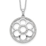 CZ My Special Friend 18in. Necklace Charm Pendant in Real 925 Sterling Silver
