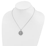 CZ A Time For Miracles 18in. Necklace Charm Pendant in Real 925 Sterling Silver
