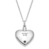 and Antiqued Mother of an Angel Heart Ash Holder 18 Inch Necklace Charm Pendant in Real 925 Sterling Silver