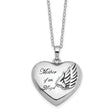 and Antiqued Mother of an Angel Heart Ash Holder 18 Inch Necklace Charm Pendant in Real 925 Sterling Silver