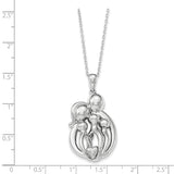 Family of 5 Gathering 18in. Necklace Charm Pendant in Real 925 Sterling Silver