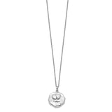Antiqued For You My Sister 18in. Necklace Charm Pendant in Real 925 Sterling Silver
