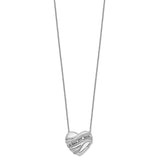 Antiqued I Love You More 18in. Necklace Charm Pendant in Real 925 Sterling Silver